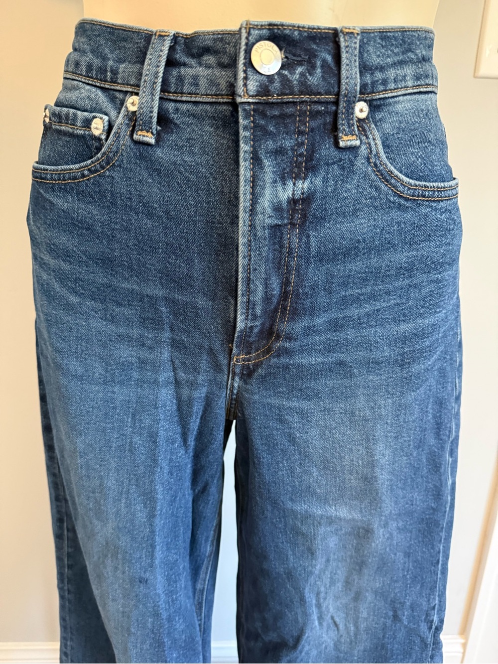 pistola Blue High-Waisted Wide Leg Jeans - Picture 3 of 10